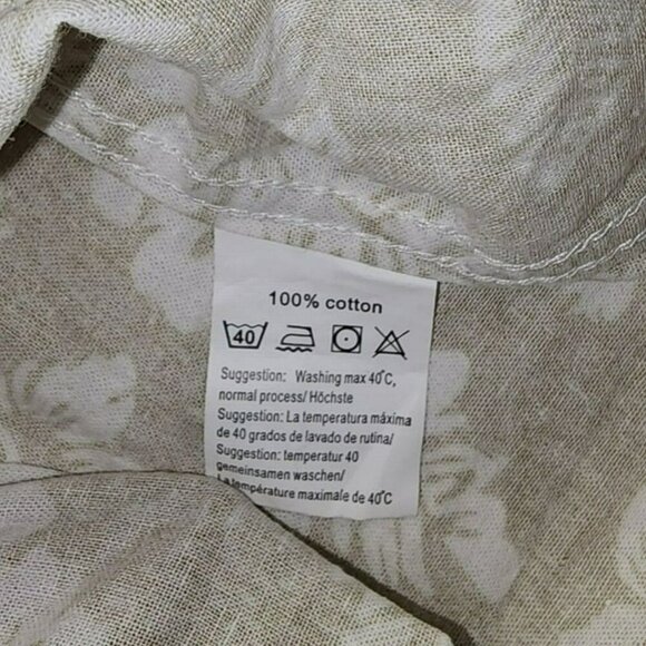 Coofandy Large Hawaiian Tropical Aloha Shirt in Tan and Cream or White for Men - Picture 6 of 6